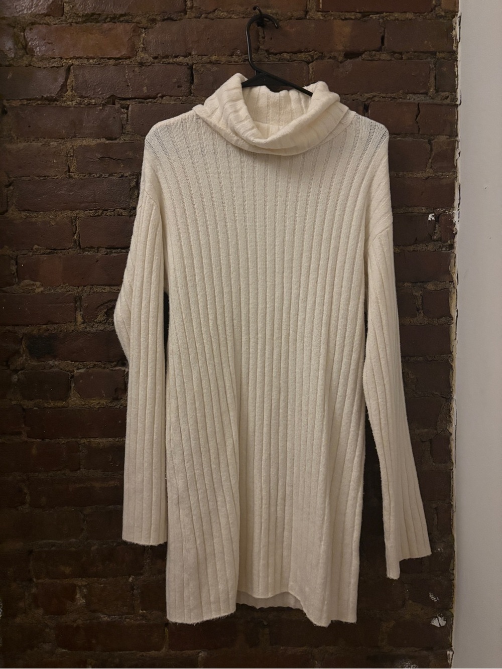 Abercrombie & Fitch Cream Ribbed Cowl Neck Sweater